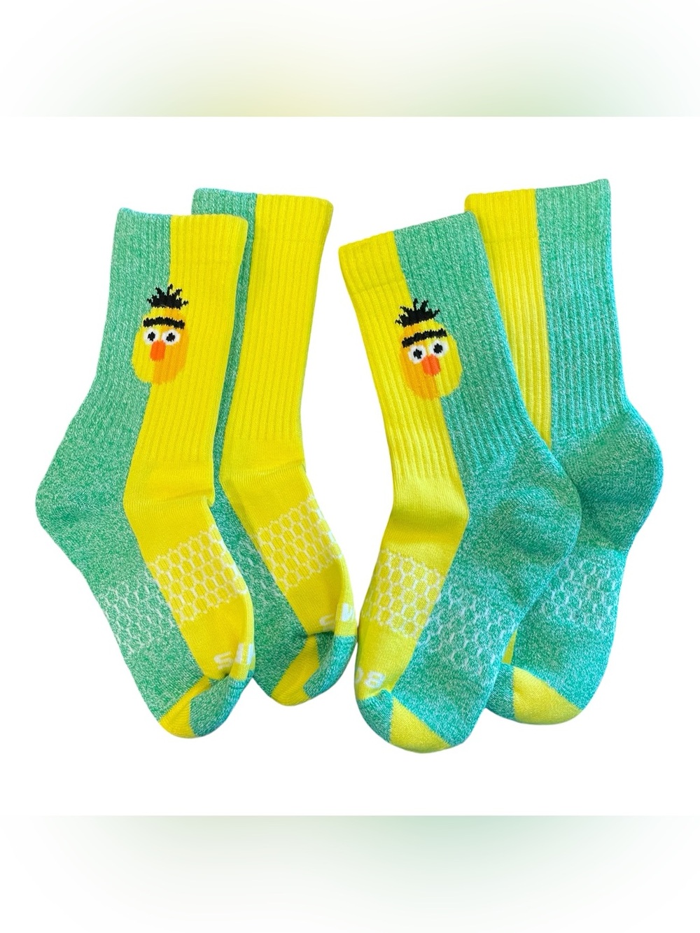 Bombas X Sesame Street Collab Bert Crew Socks Size Youth 2 Pair